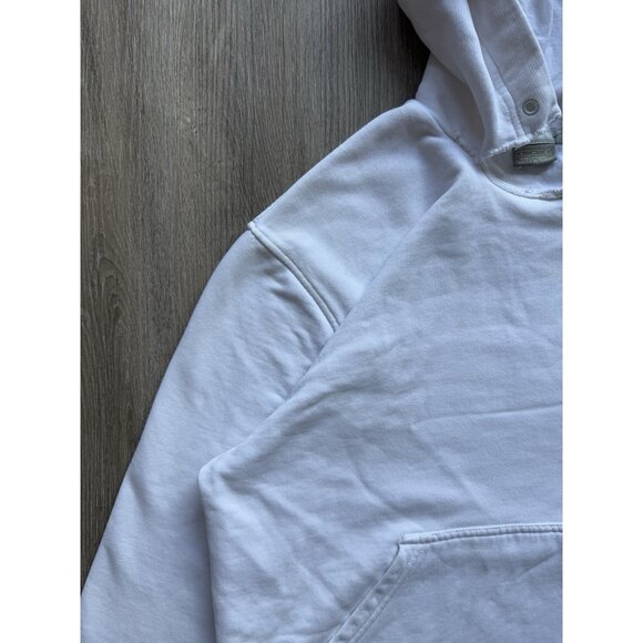 Vintage Y2K Nike Mini Swoosh White Hoodie Sweater Streetwear Sports Hype Medium - Picture 4 of 16